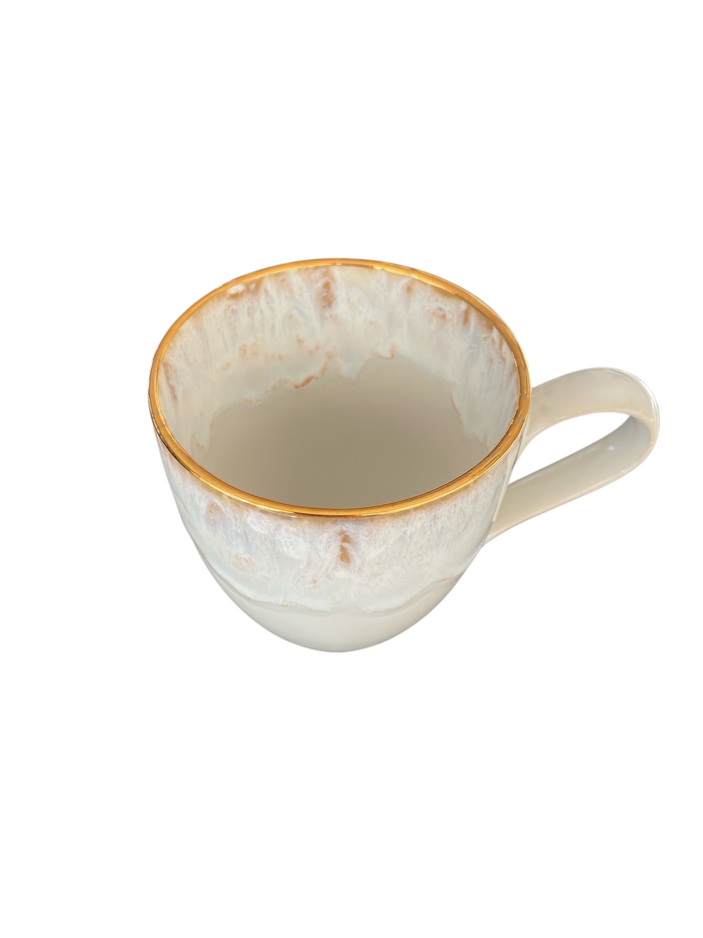 Beker crème met gouden rand