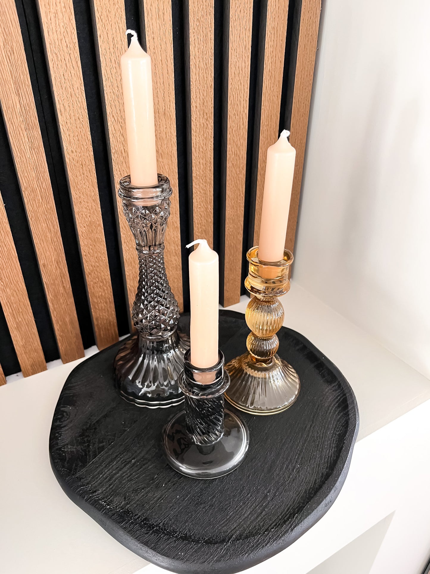 Dienblad zwart hout (verschillende maten)