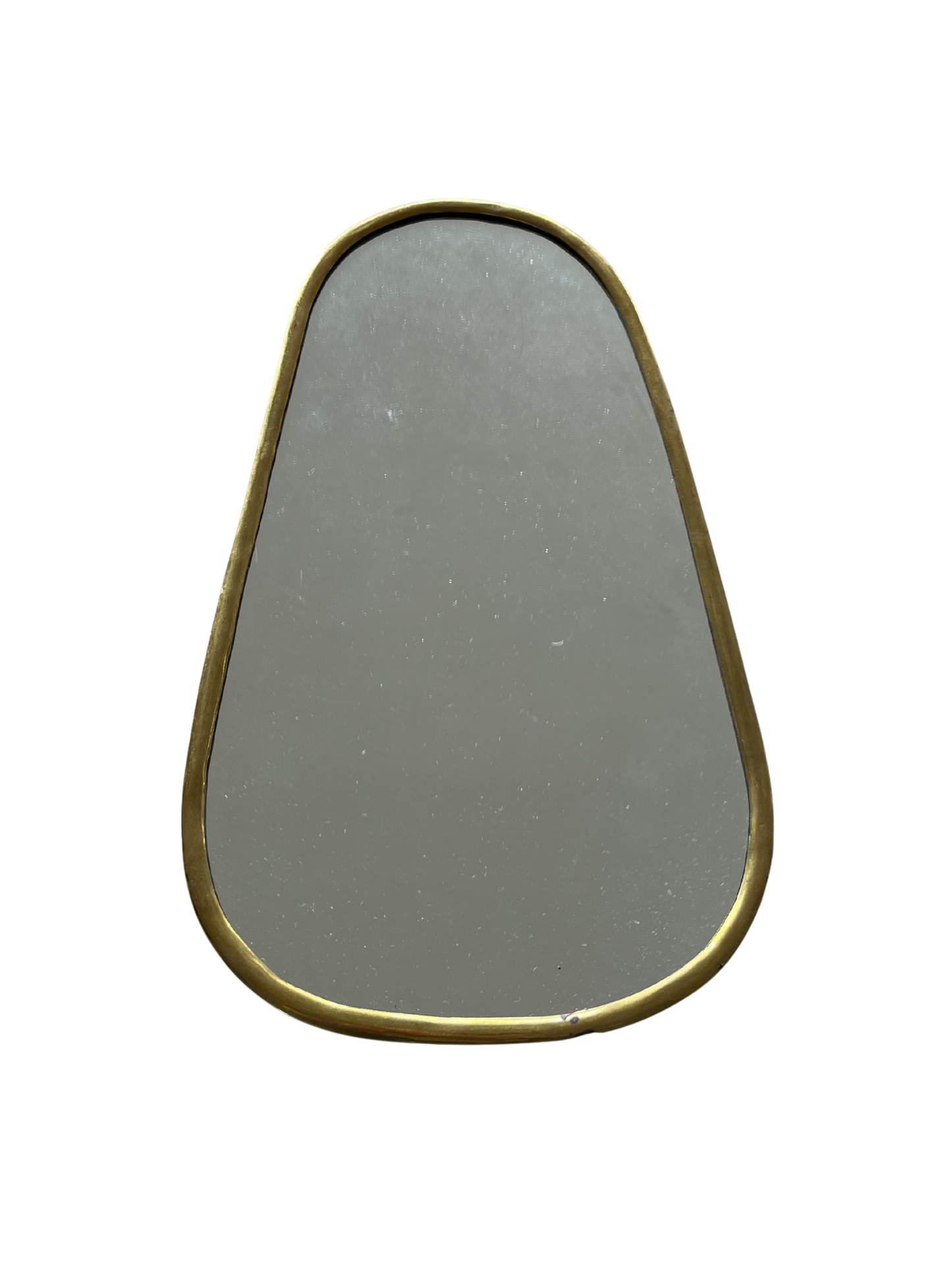 Druppelvormige spiegel in goud messing