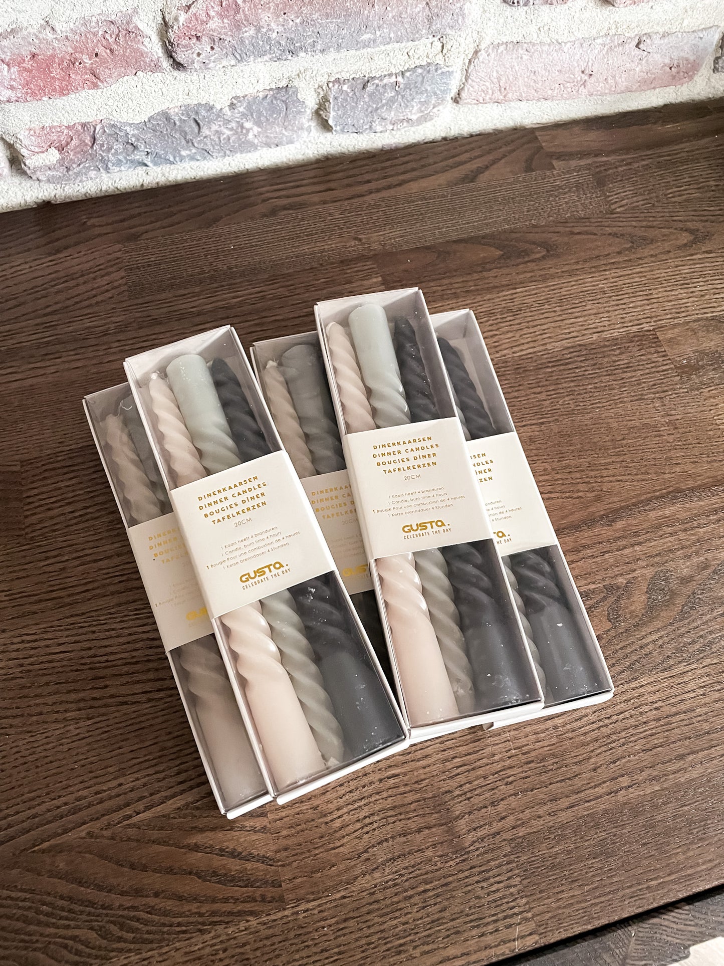 Gusta kaars swirl (set van 3)