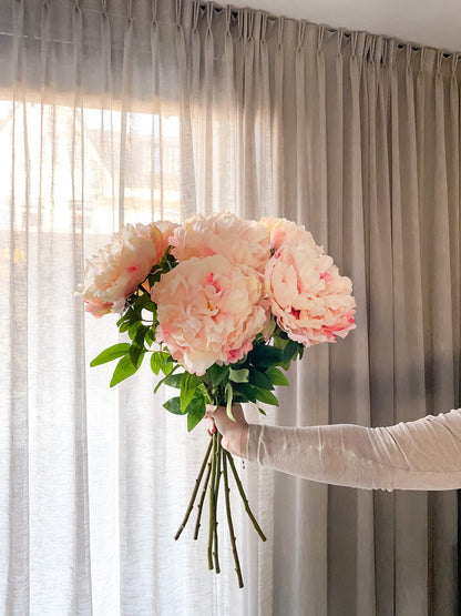 Pioenrozen kunstbloemen grote knop