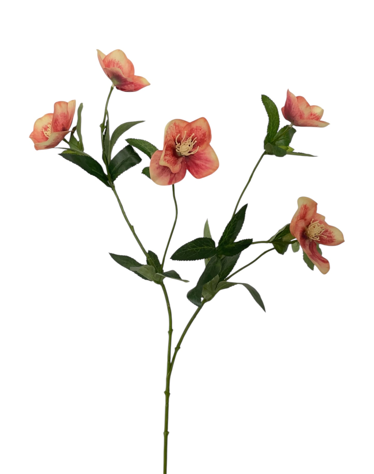 Kunstbloem helleborus in oranje kleur.