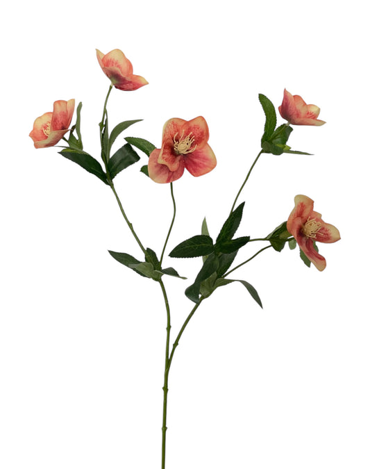 Kunstbloem helleborus in oranje kleur.