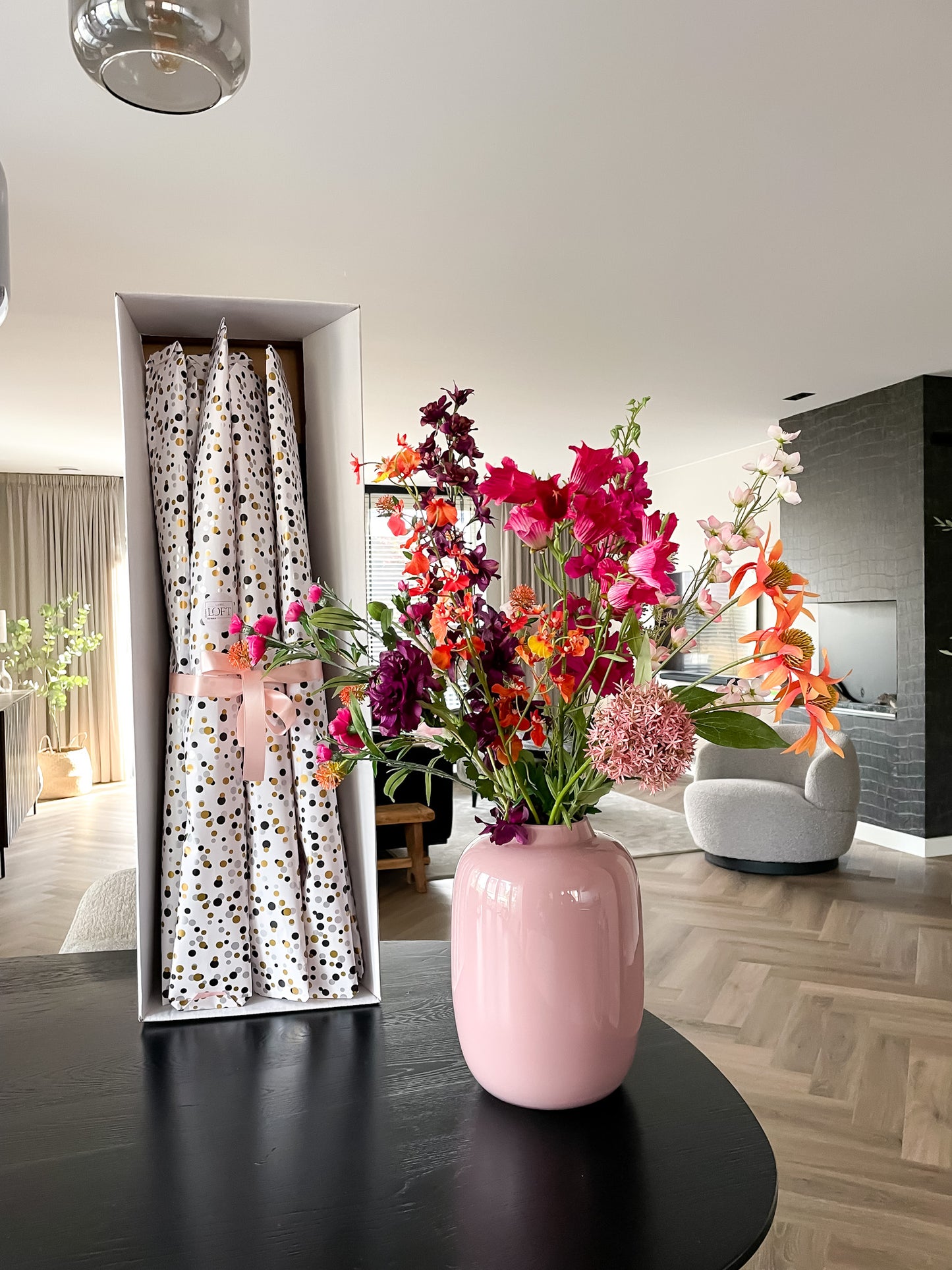 Adventsbox zijden bloemen (2 maten)