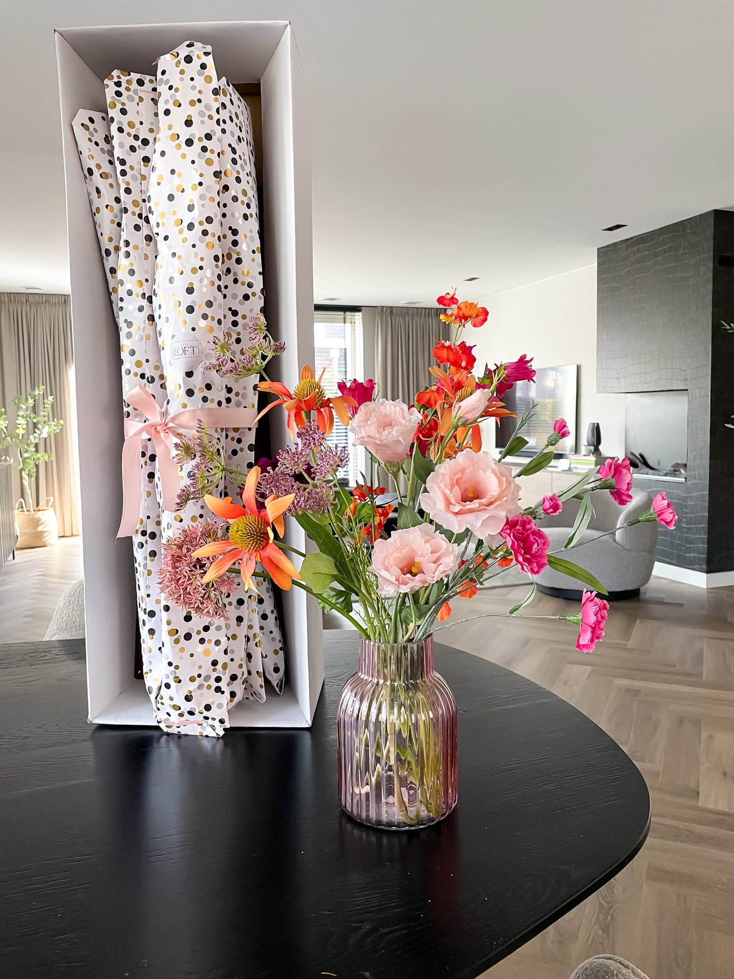 Adventsbox zijden bloemen (2 maten)