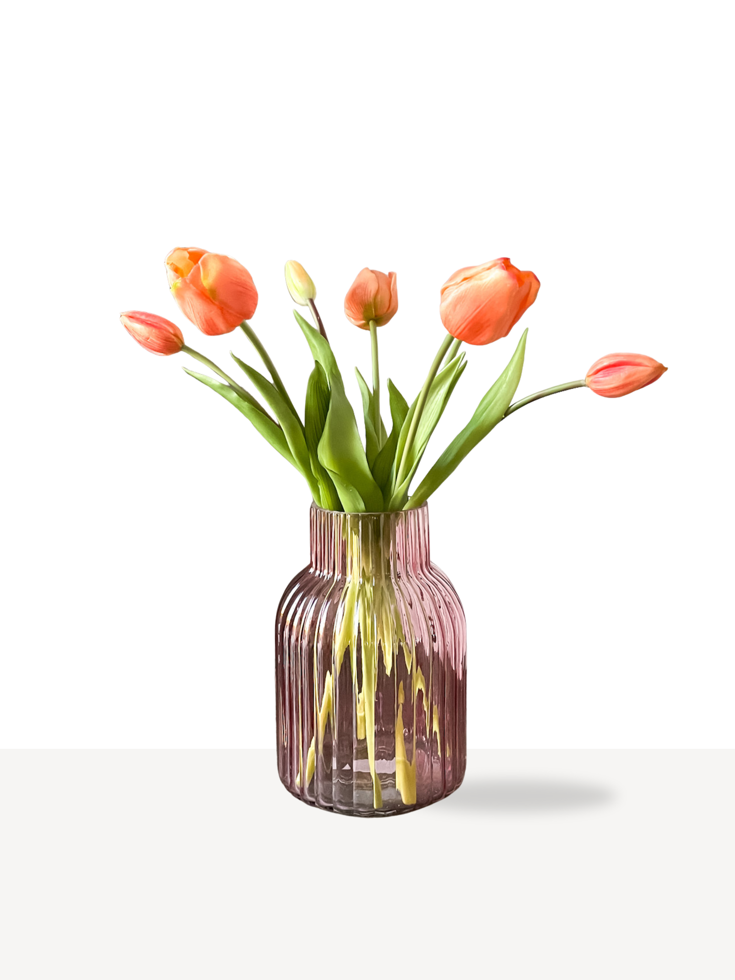 Real touch kunst tulpen in de kleur zalm