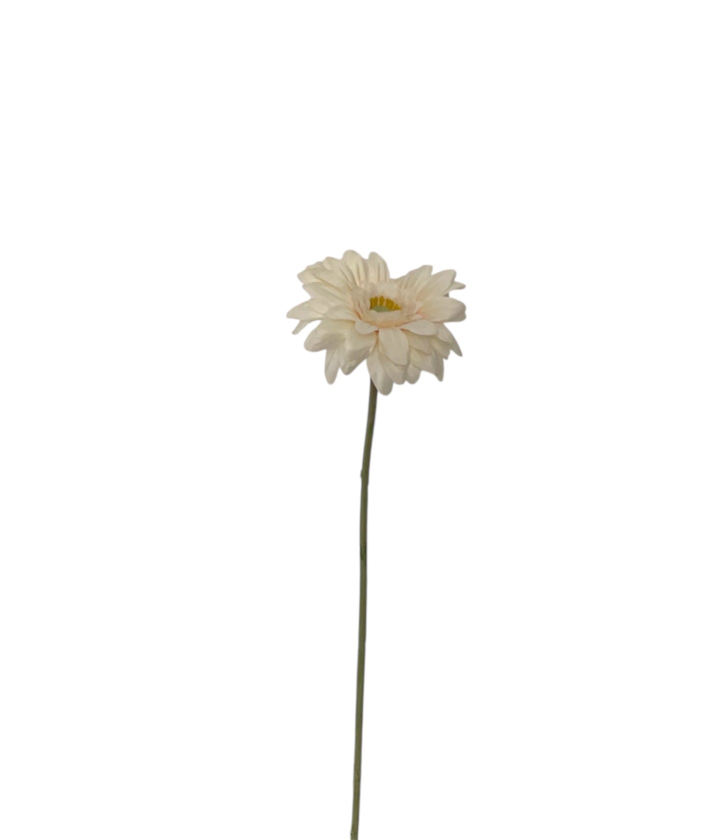 Kleine kunstbloem gerbera in het wit/ivoor.
