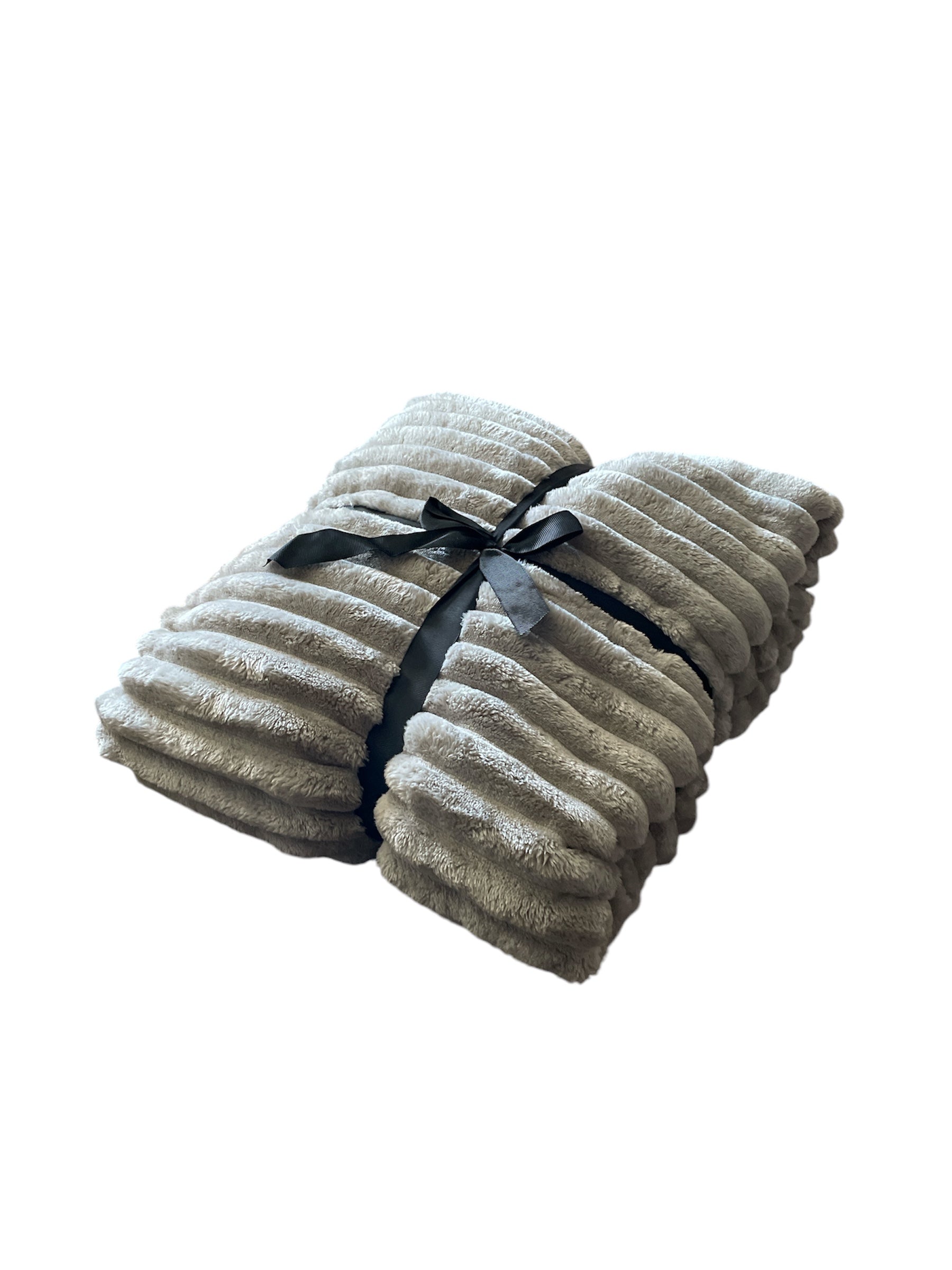 Plaid met ribstructuur gemaakt van een luxe fleece stof. Heerlijk zacht en van groot formaat (150x200cm). 