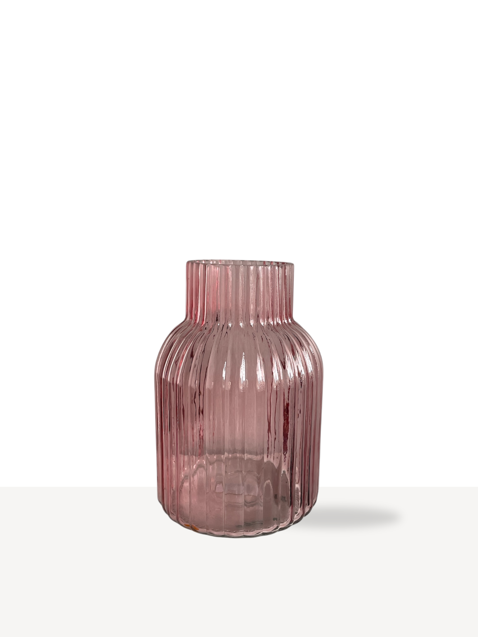 Roze vaasje met ribbel
