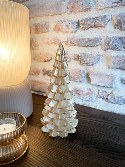 Kerstboom kaars goud