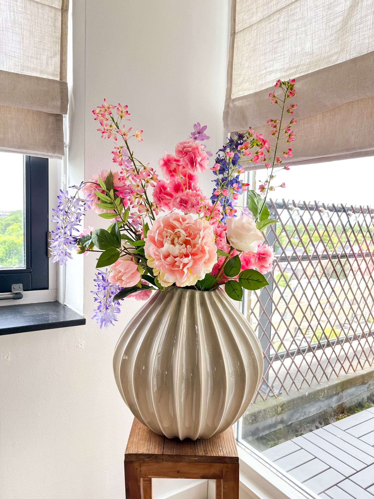zijden bloemen kleurrijk boeket